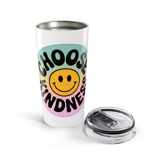 White Choose Kindness Tumblers – 20oz Travel Mugs for Positive Vibes