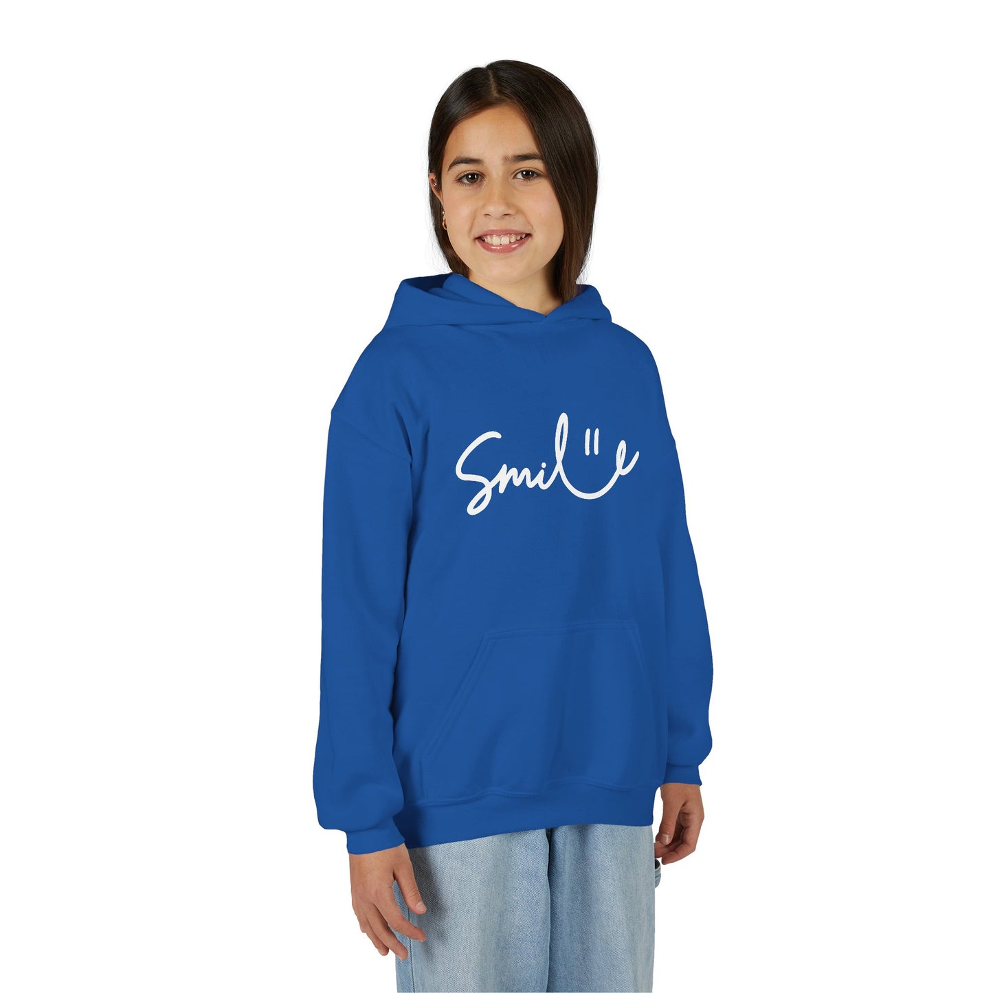 Smile Youth Heavy Blend Hoodie - Cozy, Cheerful Sweatshirt for Kids