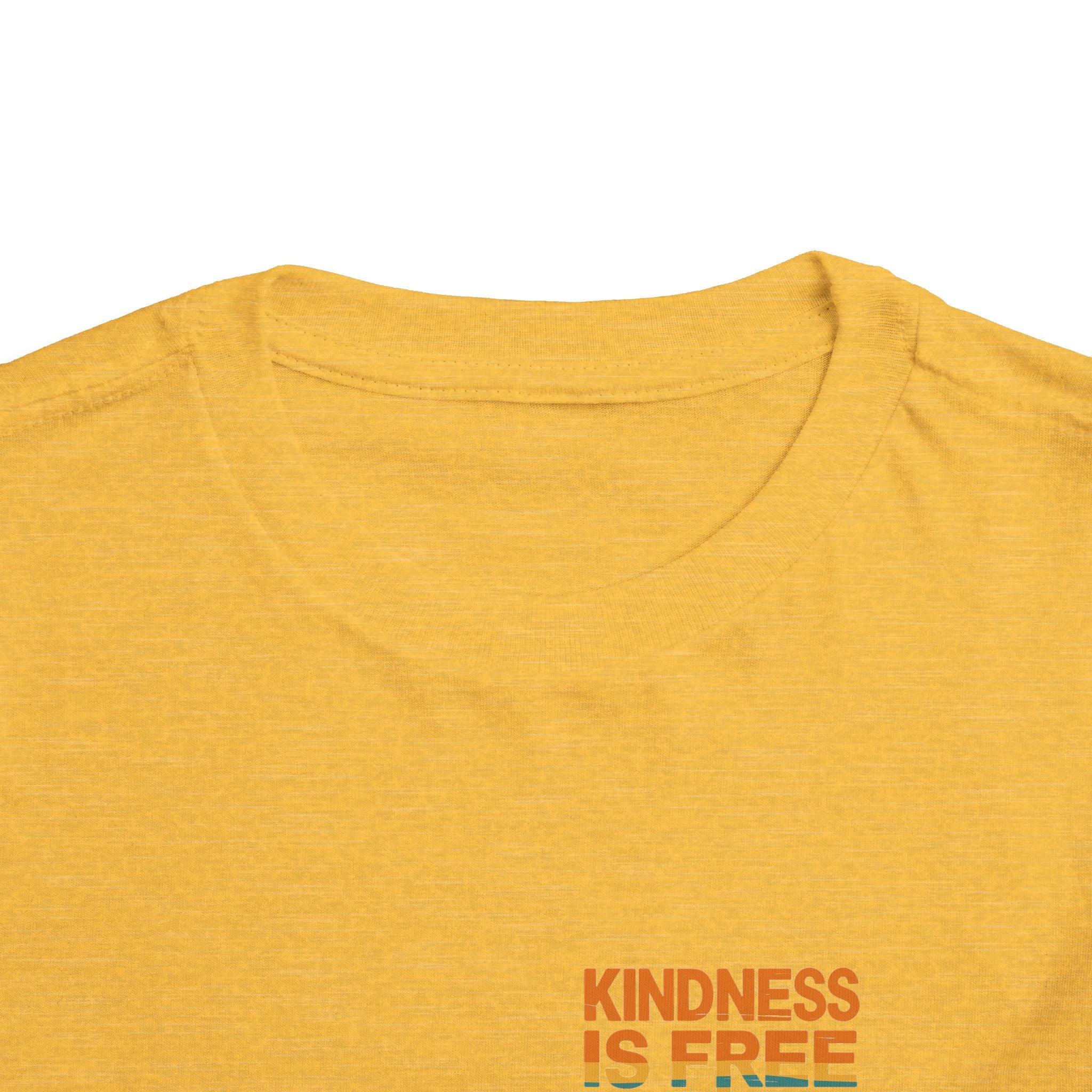 Toddler Short Sleeve Tee - Kindness Is Free Peace Design