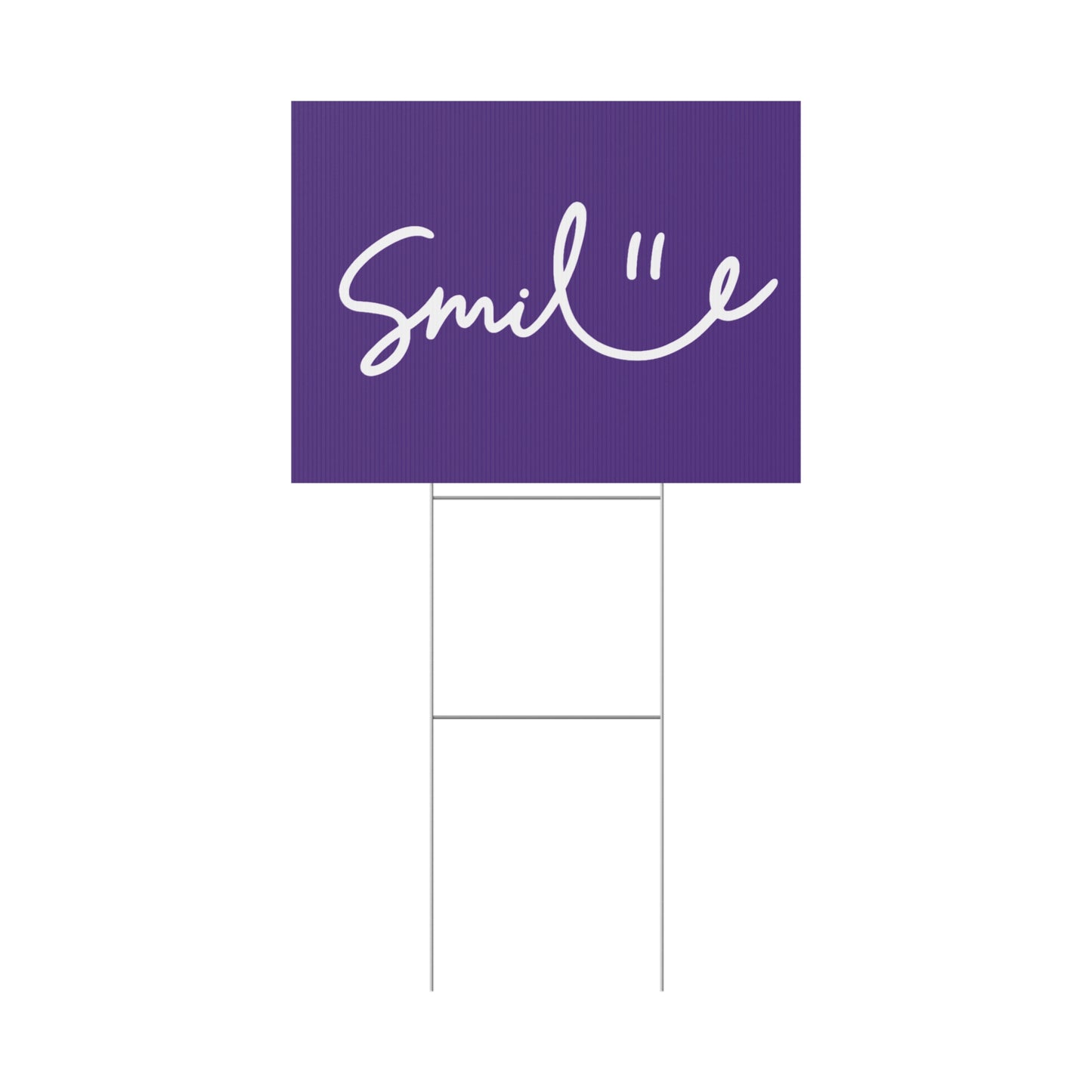 Purple Smile Yard Sign