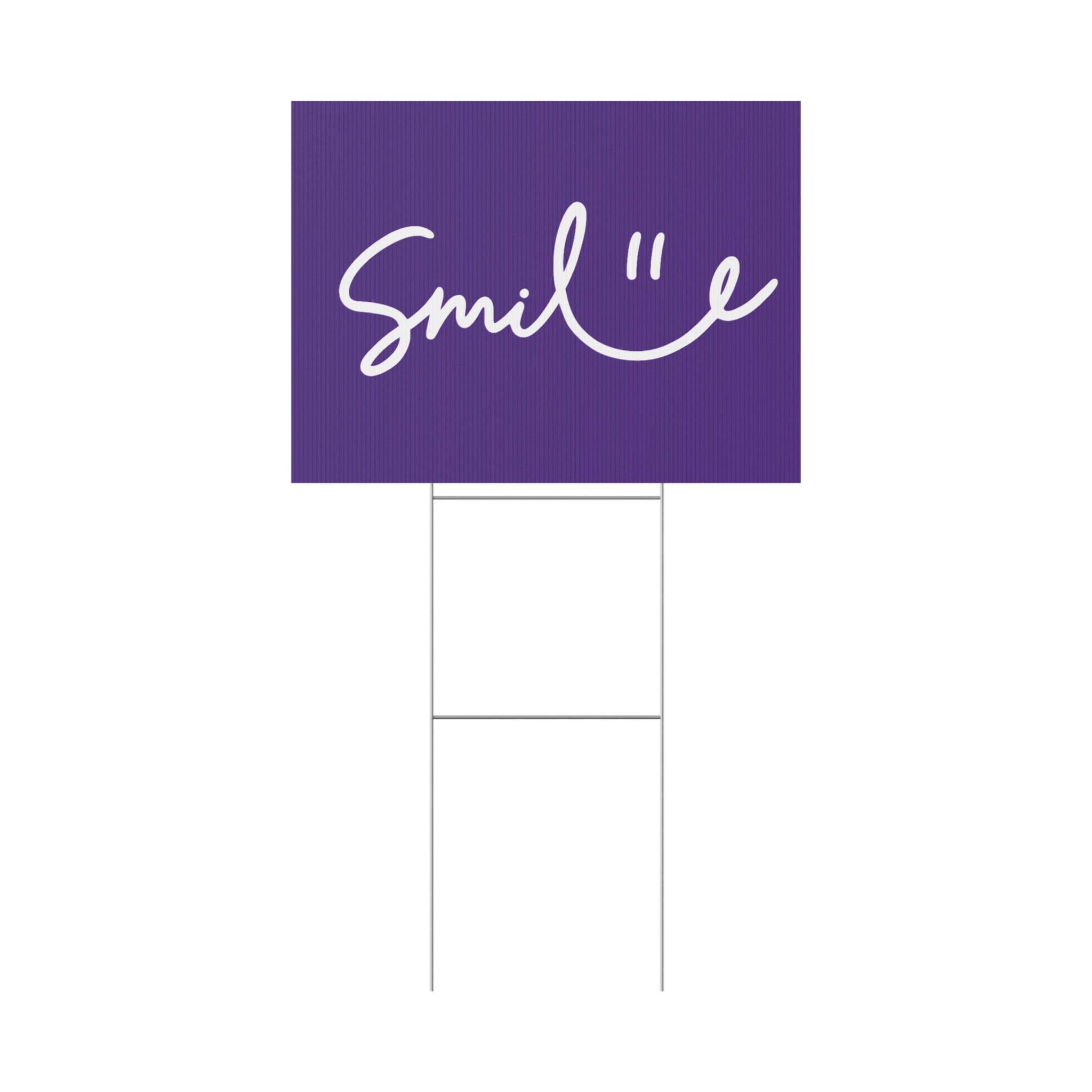 Purple Smile Yard Sign