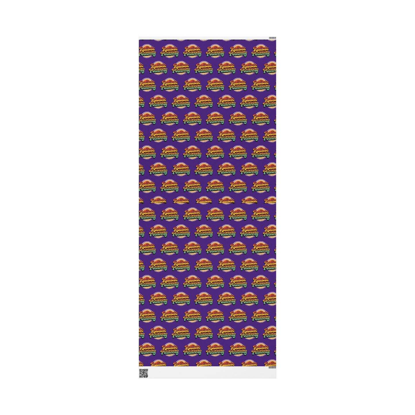 Purple Radiate Positivity Wrapping Paper for Celebrations