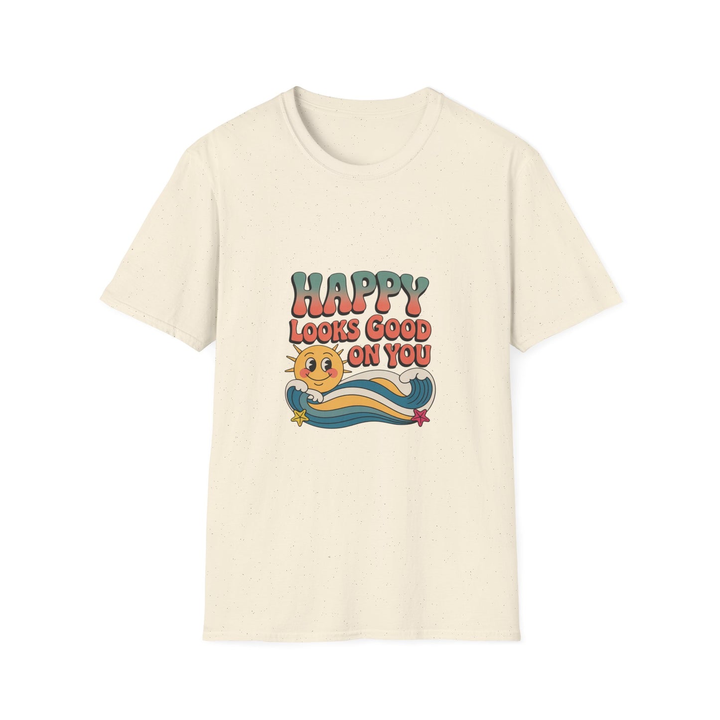 Happy Looks Good On You T-Shirt — Retro Sun Positive Graphic Tee