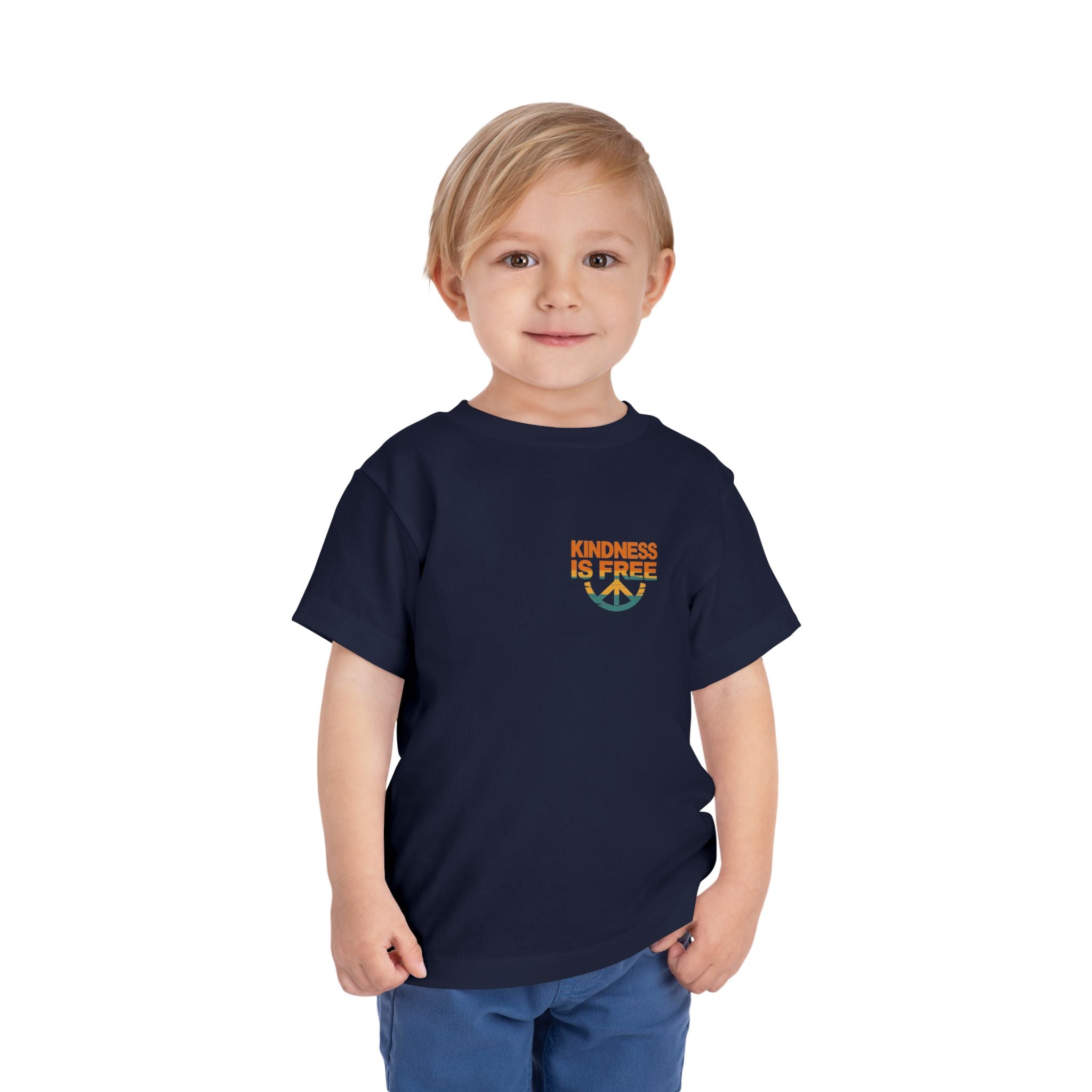 Toddler Short Sleeve Tee - Kindness Is Free Peace Design