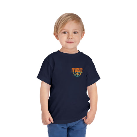 Toddler Short Sleeve Tee - Kindness Is Free Peace Design