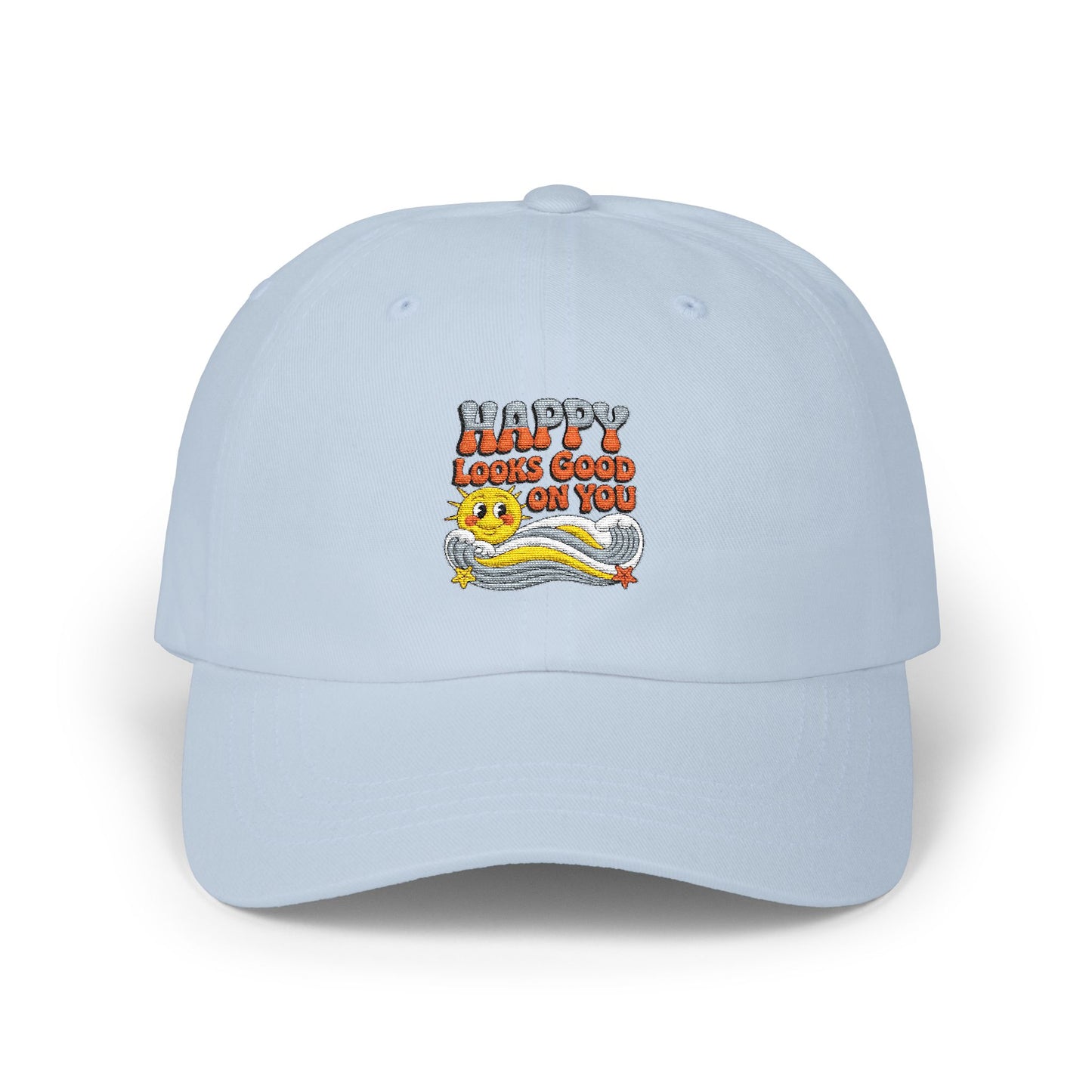 'Happy Looks Good On You' Smiley Retro Dad Hat