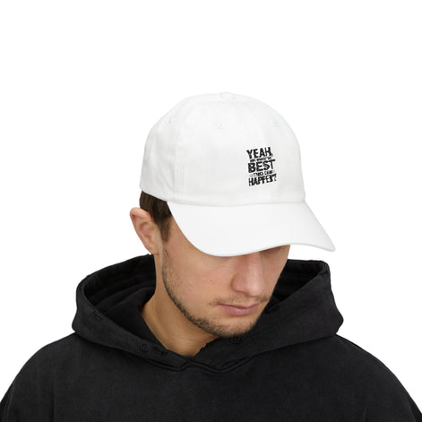 Yeah, But Whats The BEST That Can Happen Embroidered Hat