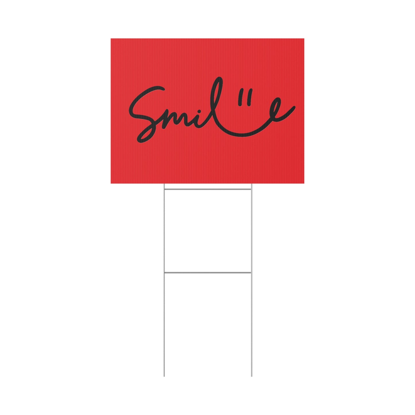 Red Smile Yard Sign