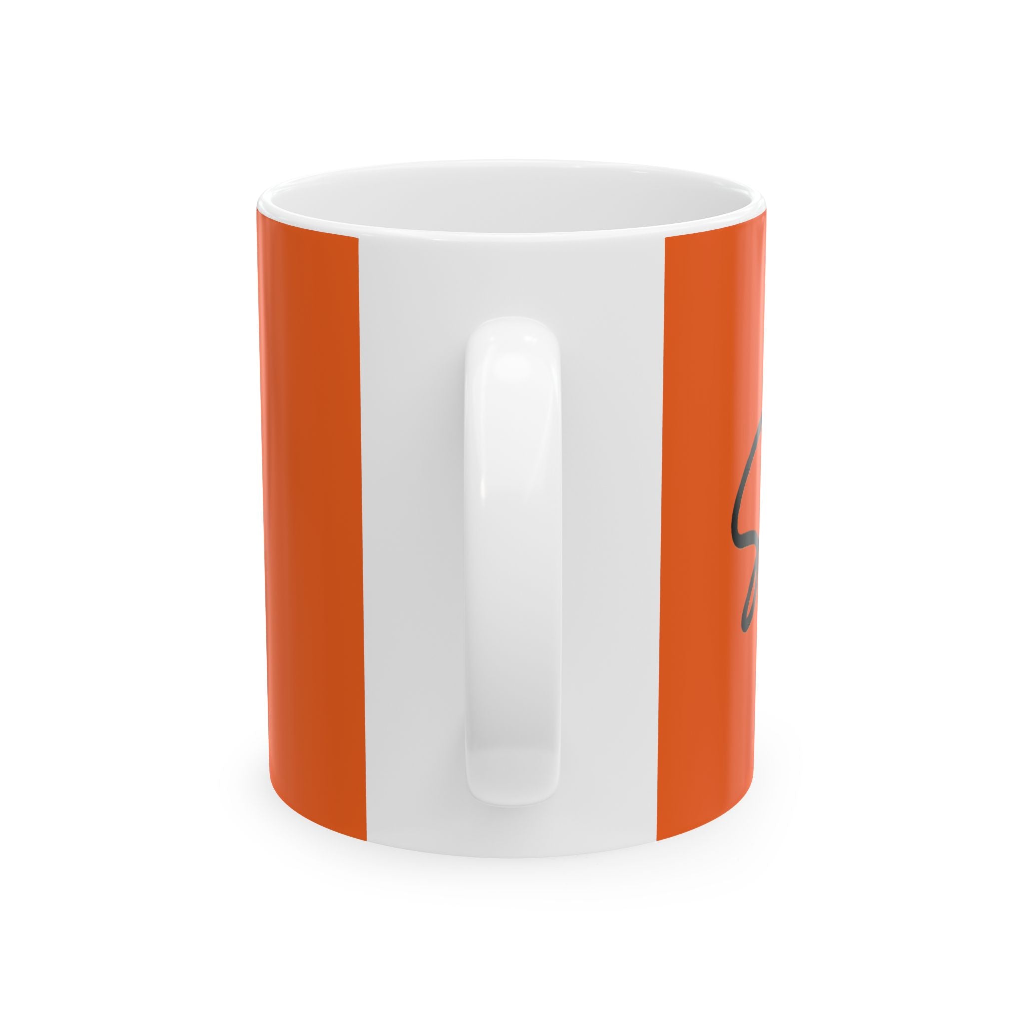 Orange/Black Smile Ceramic Coffee Mug - 11oz & 15oz