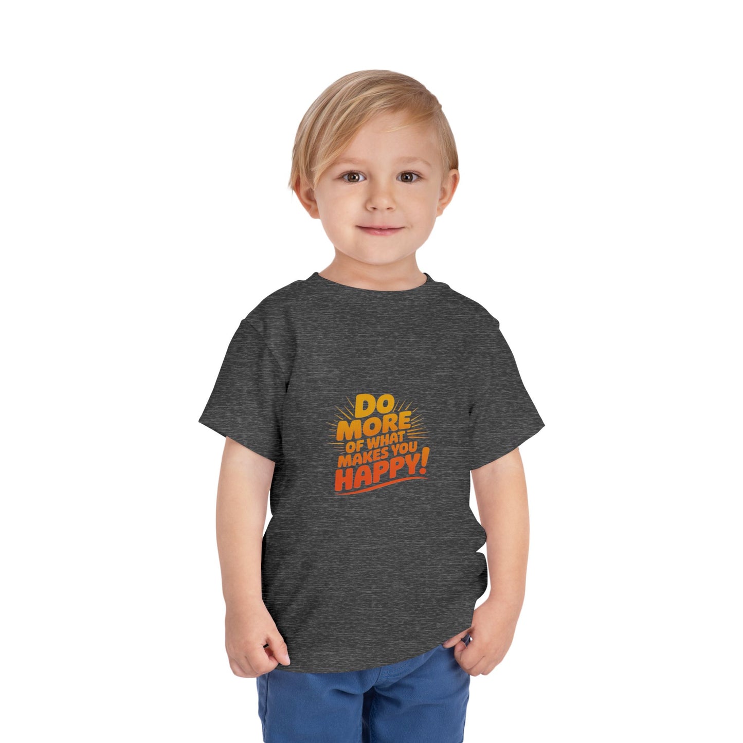 Toddler Tee — "Do More of What Makes You Happy" Retro Sunshine Kids T‑Shirt