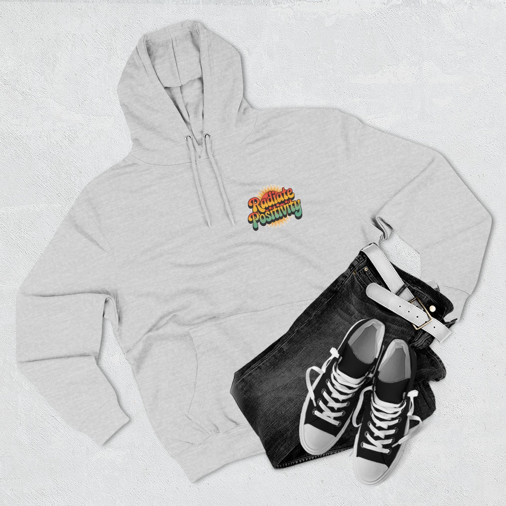 Radiate Positivity Three-Panel Fleece Hoodie