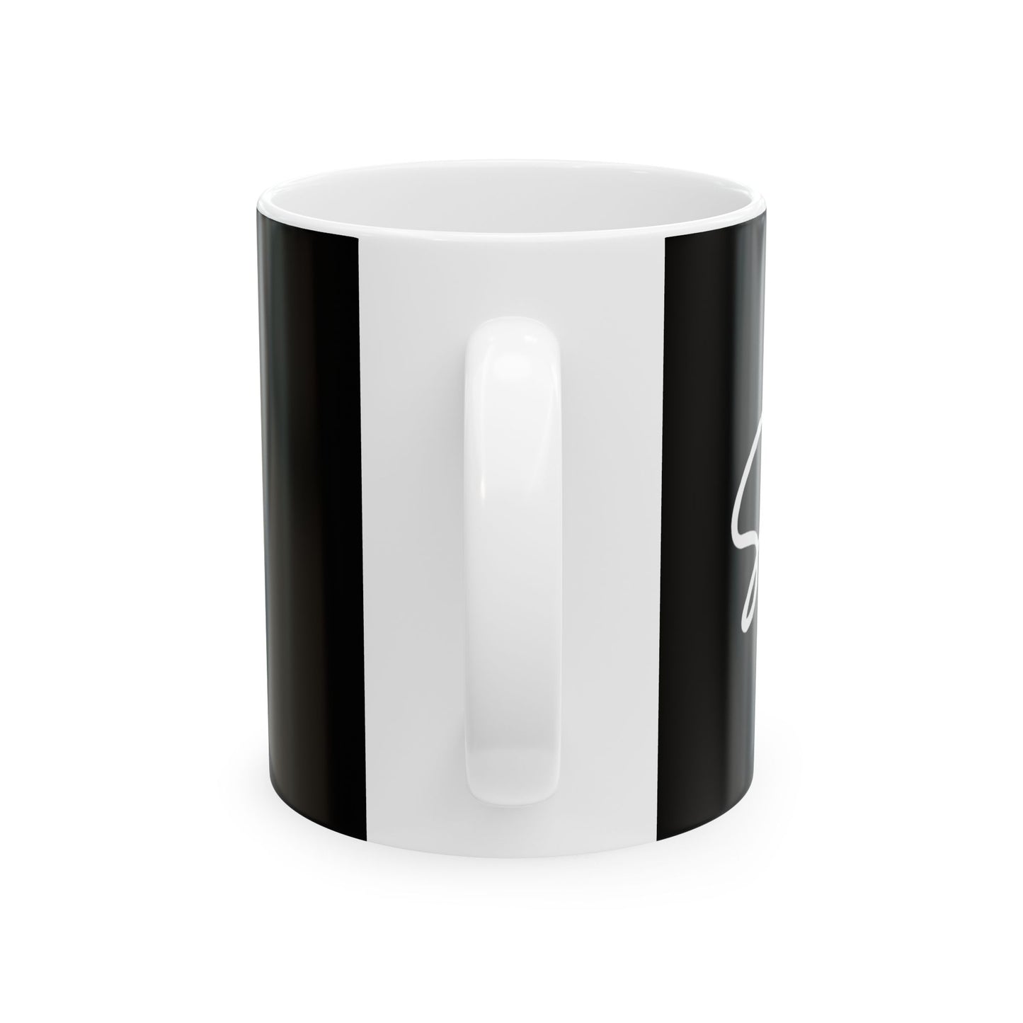 Black/White Smile Ceramic Coffee Mug - 11oz & 15oz