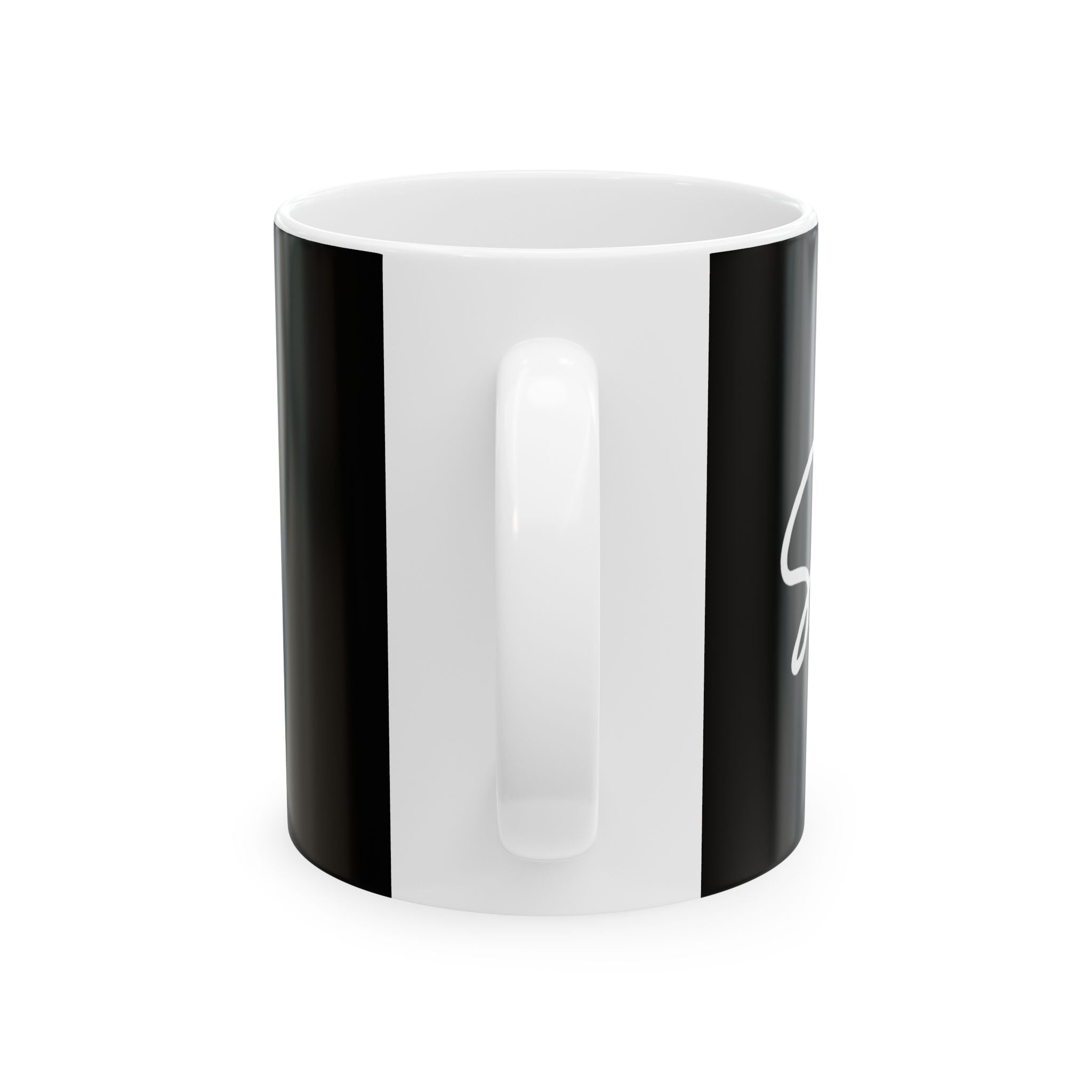 Black/White Smile Ceramic Coffee Mug - 11oz & 15oz
