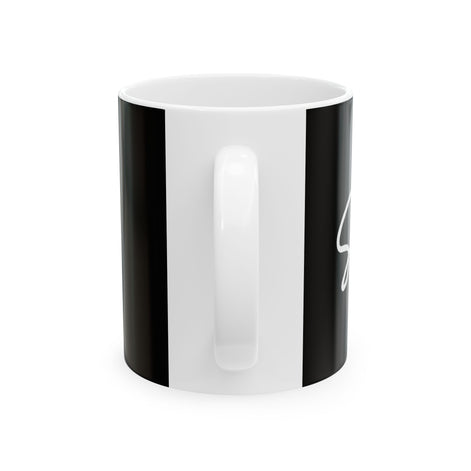 Black/White Smile Ceramic Coffee Mug - 11oz & 15oz