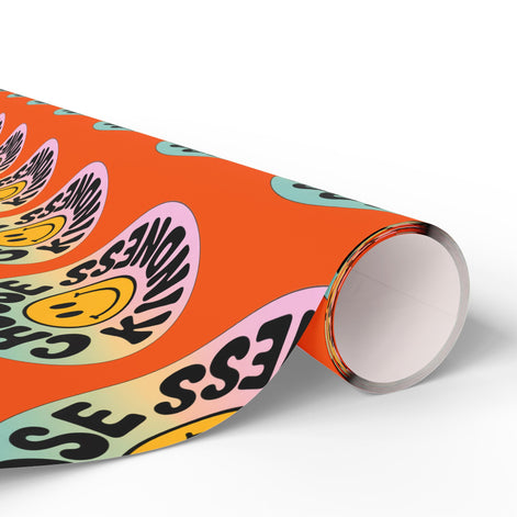 Orange Choose Kindness Wrapping Papers