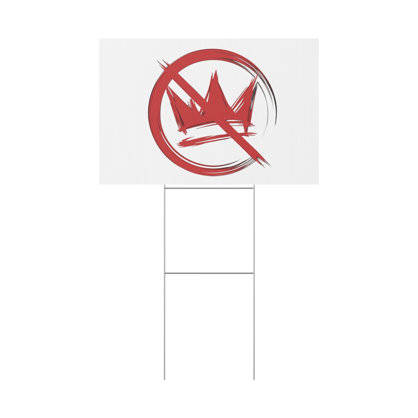 No Kings in the United States yard sign