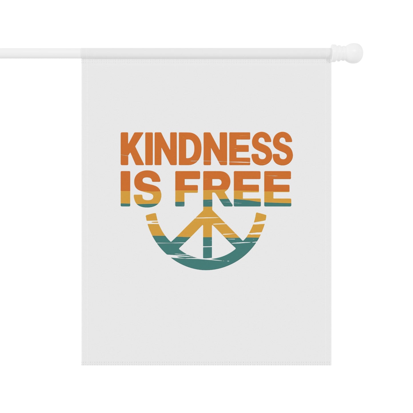 Garden & House Banner - 'Kindness is Free' Peace Sign Décor