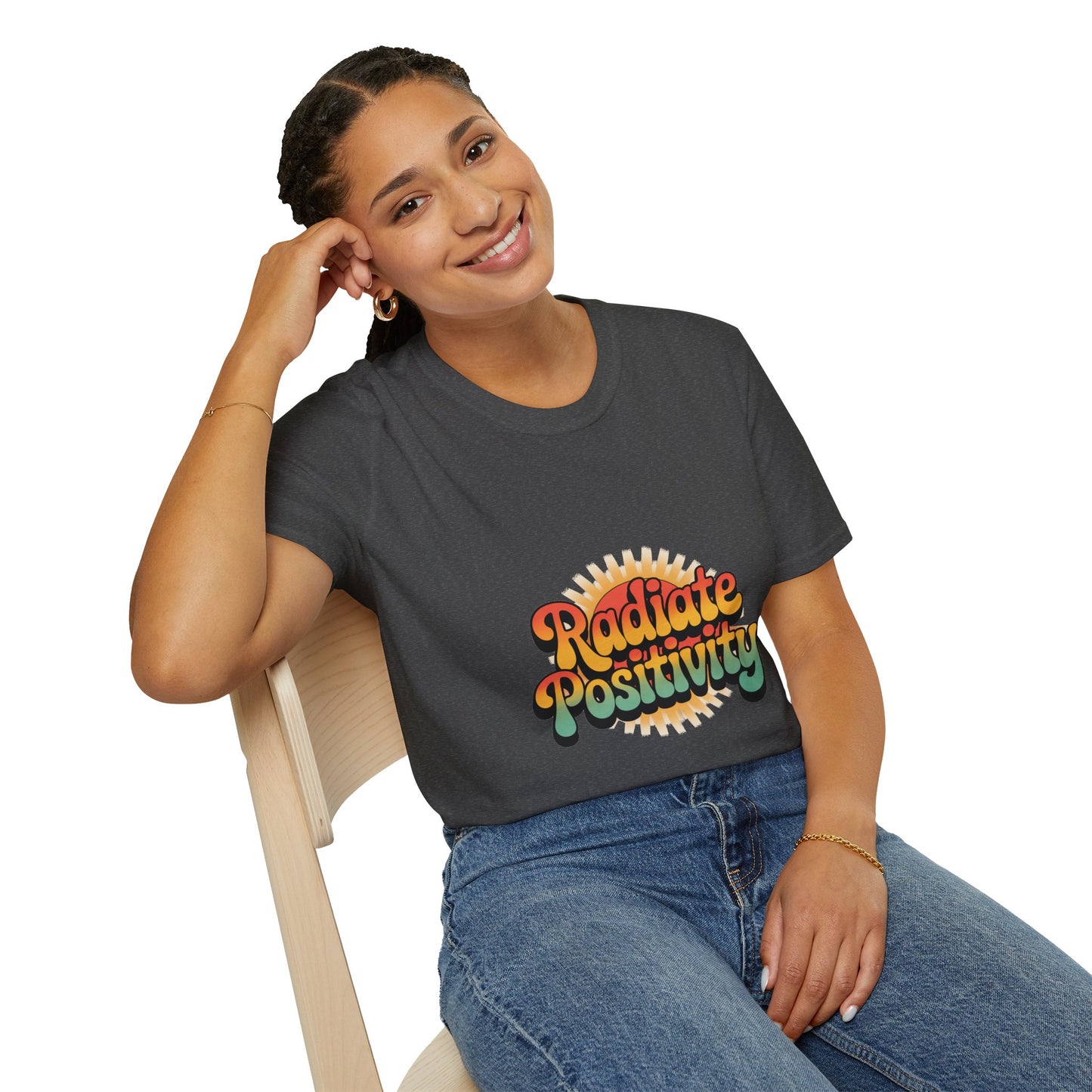 Radiate Positivity Unisex Softstyle T-Shirt - Feel Good Vibes