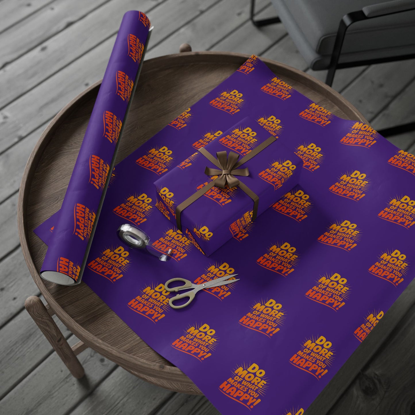 Wrapping Paper — 'Do More of What Makes You Happy' Gift Wrap