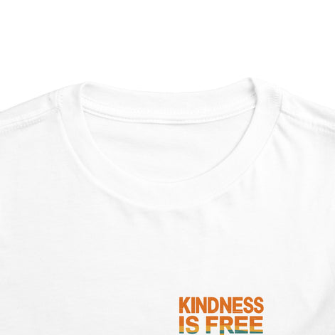 Toddler Short Sleeve Tee - Kindness Is Free Peace Design