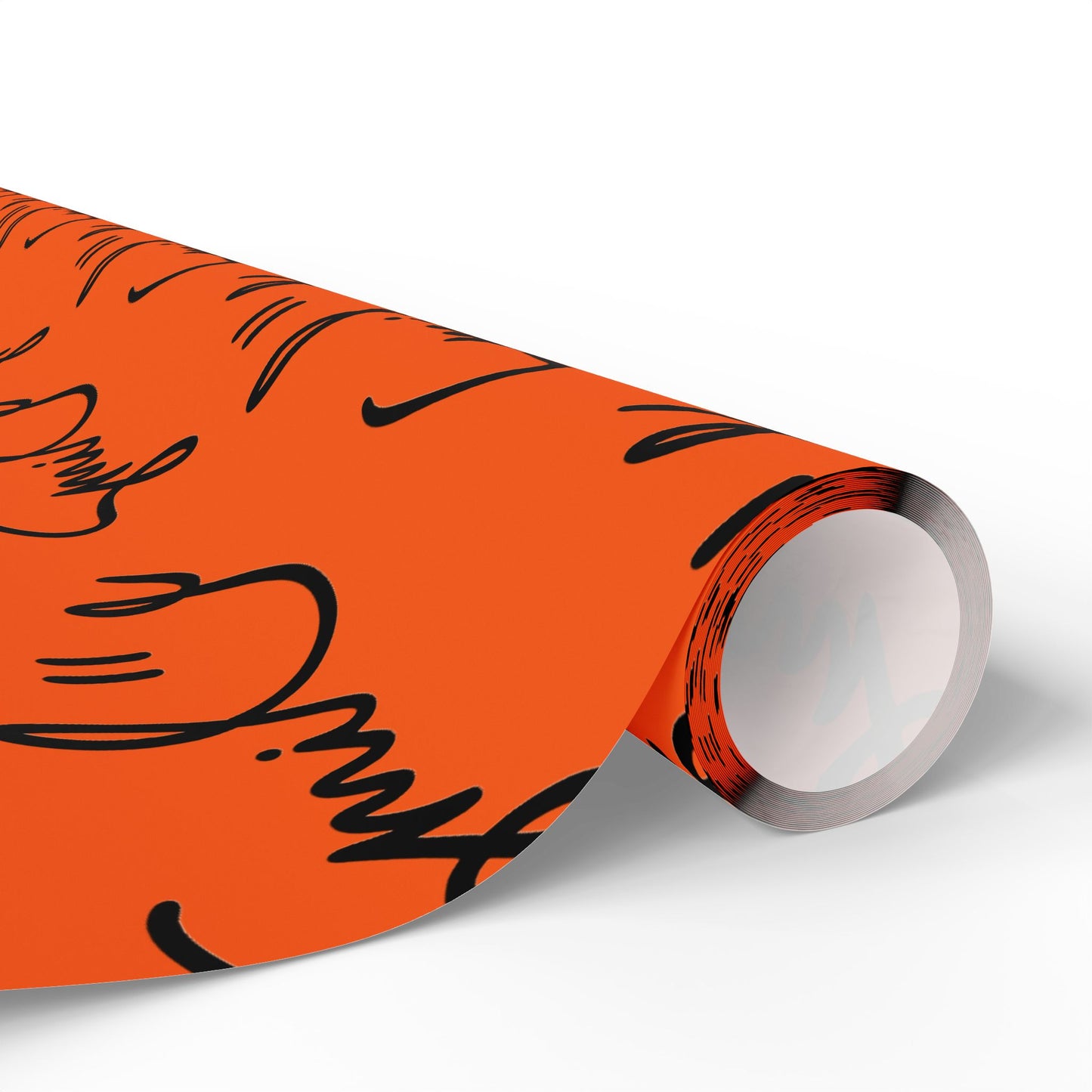 Orange/Black Smile Stylish Gift Wrapping Paper for Any Occasion
