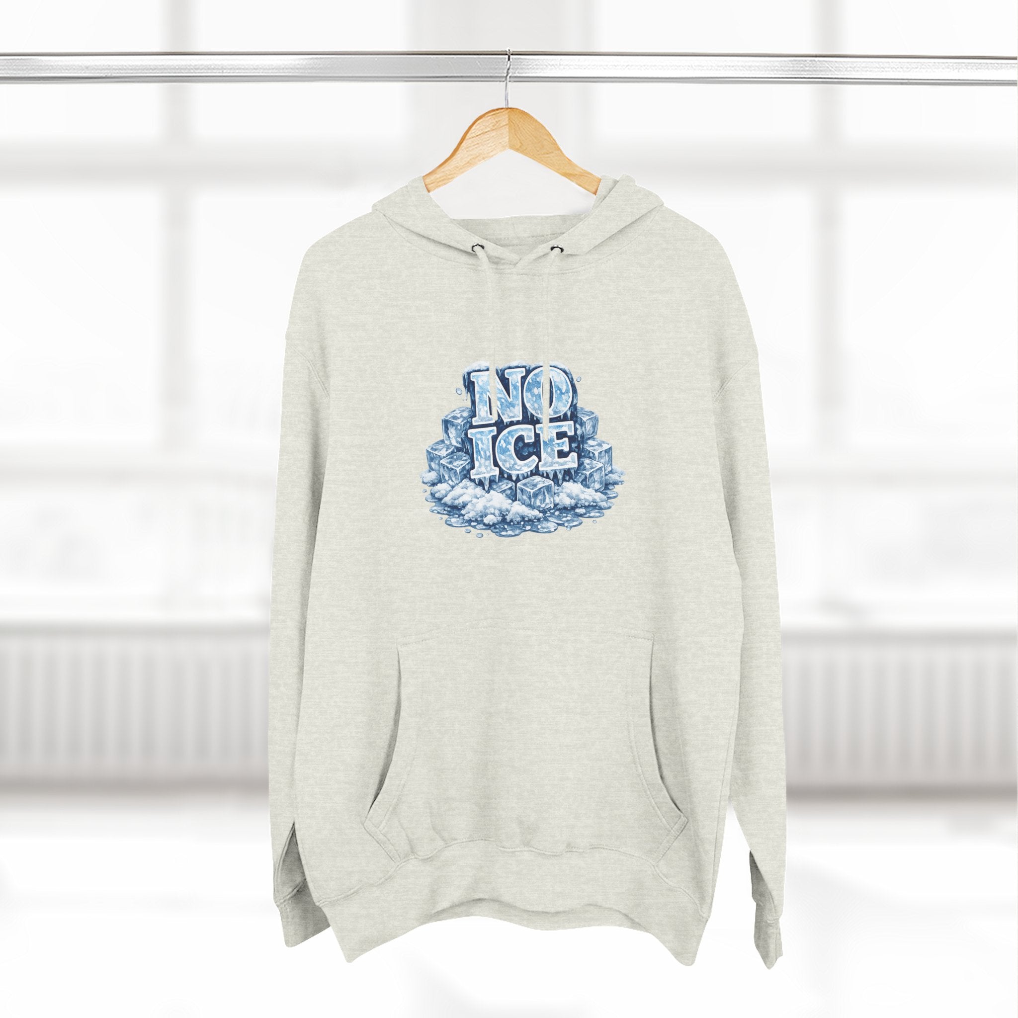 No ICE Graphic Hoodie — Funny Winter Climate Change Sweatshirt