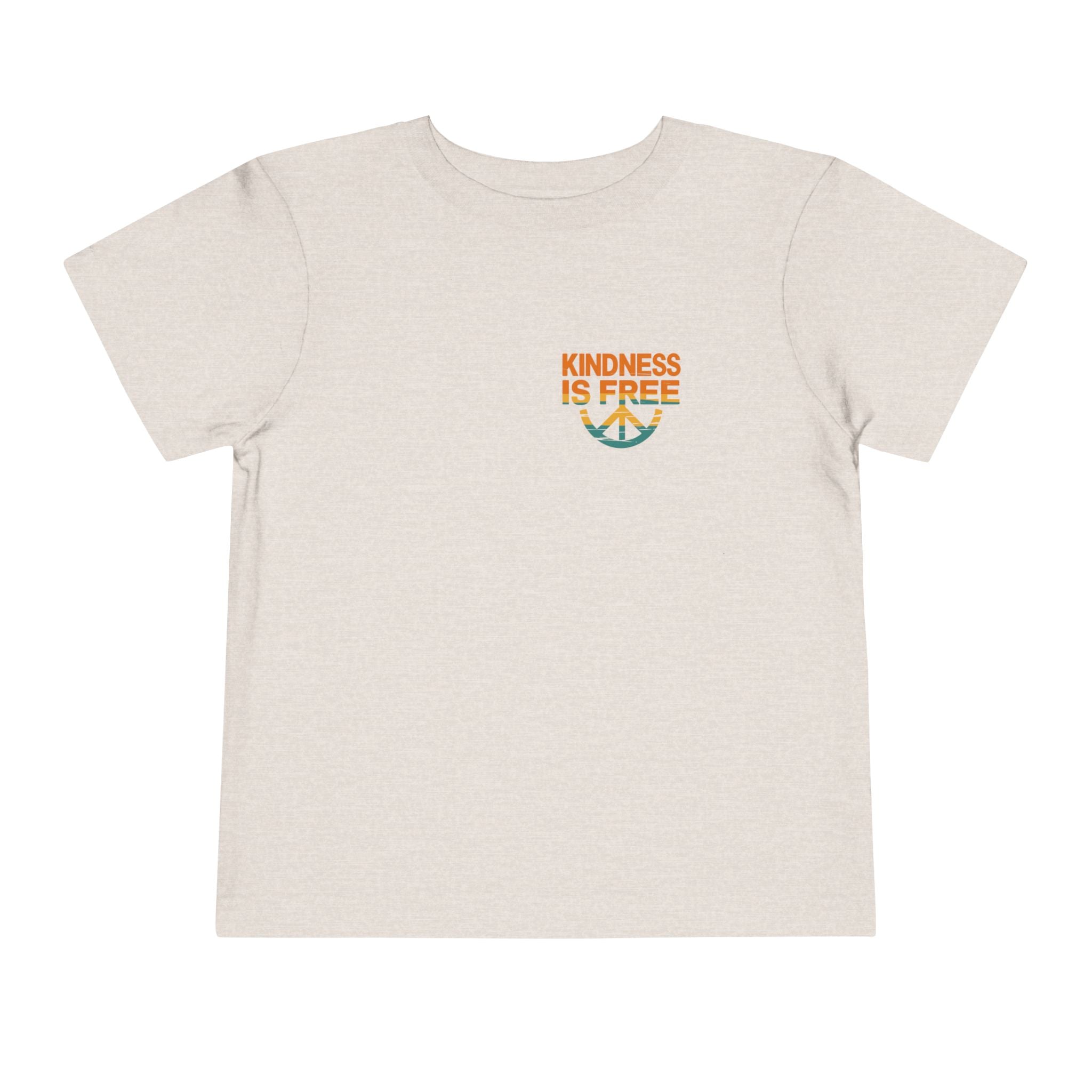 Toddler Short Sleeve Tee - Kindness Is Free Peace Design