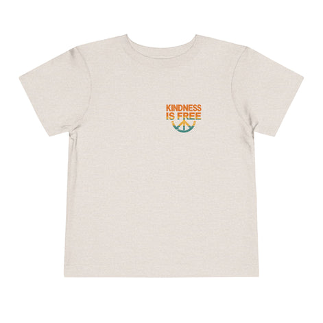 Toddler Short Sleeve Tee - Kindness Is Free Peace Design