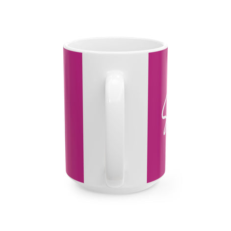 Pink/White Smile Ceramic Coffee Mug - 11oz & 15oz