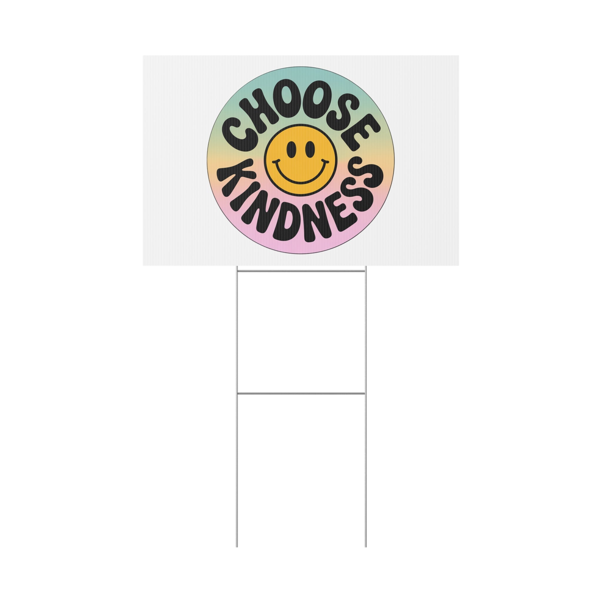 Joyful Choose Kindness Plastic Yard Sign