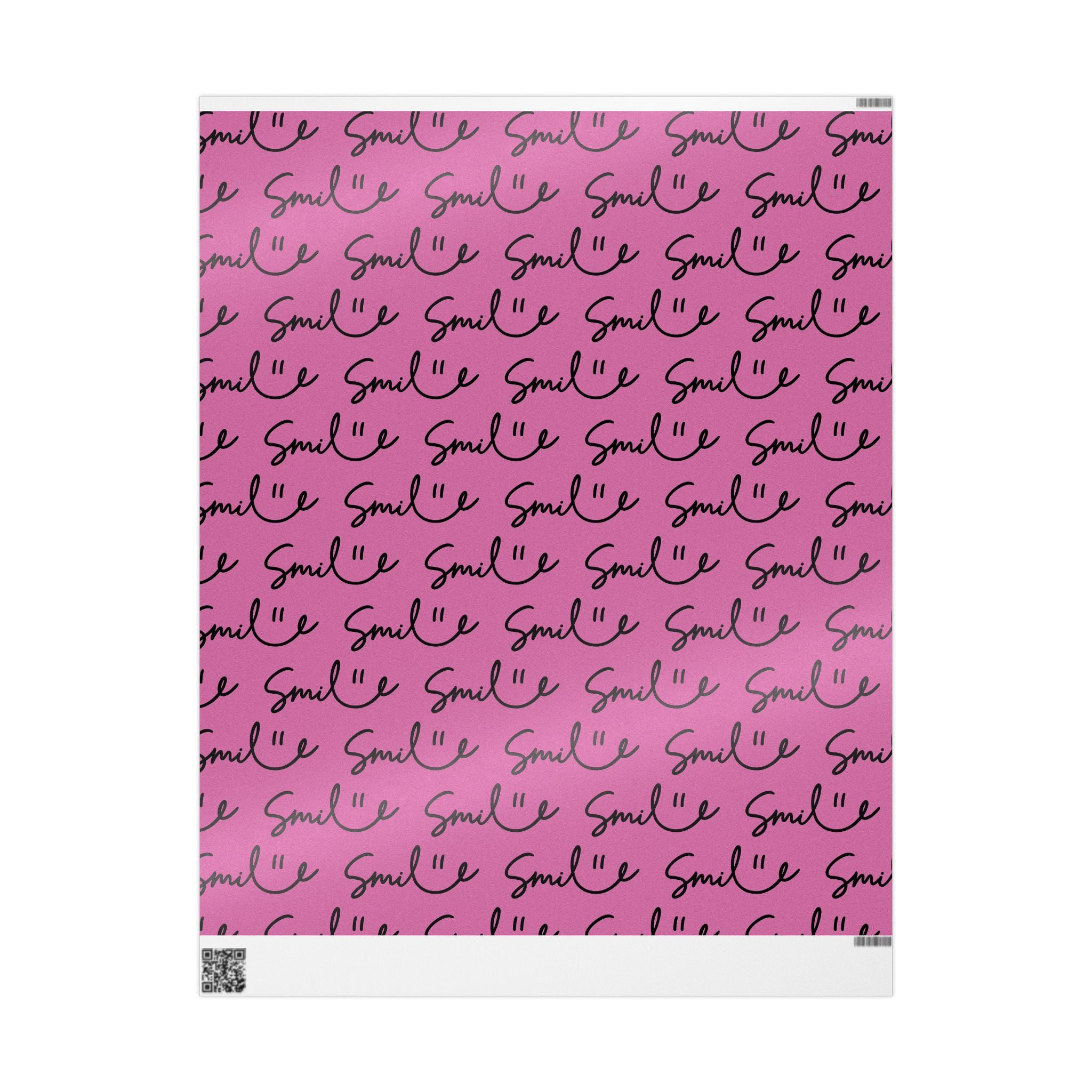 Light Pink/Black Smile Stylish Gift Wrapping Paper for Any Occasion