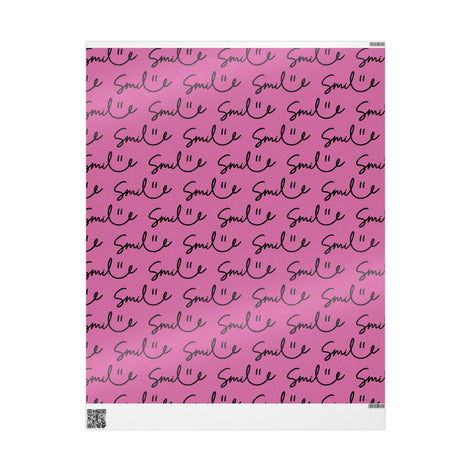 Light Pink/Black Smile Stylish Gift Wrapping Paper for Any Occasion