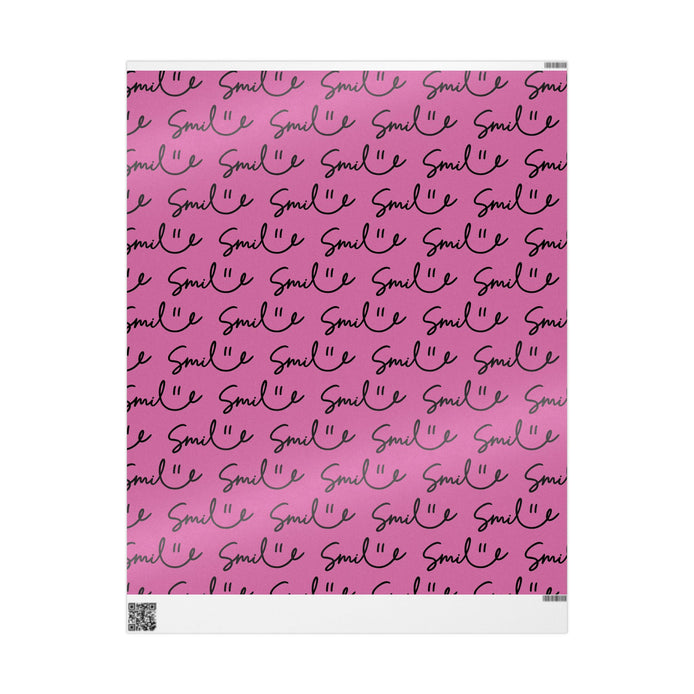 Light Pink/Black Smile Stylish Gift Wrapping Paper for Any Occasion
