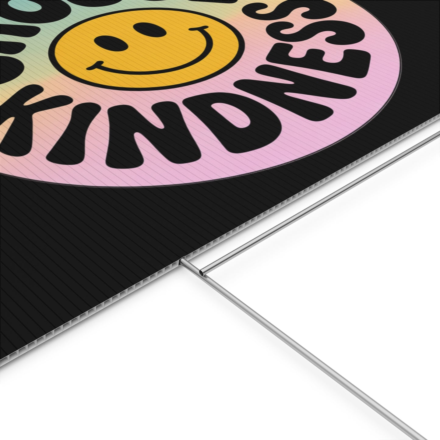 Black Joyful Choose Kindness Plastic Yard Sign