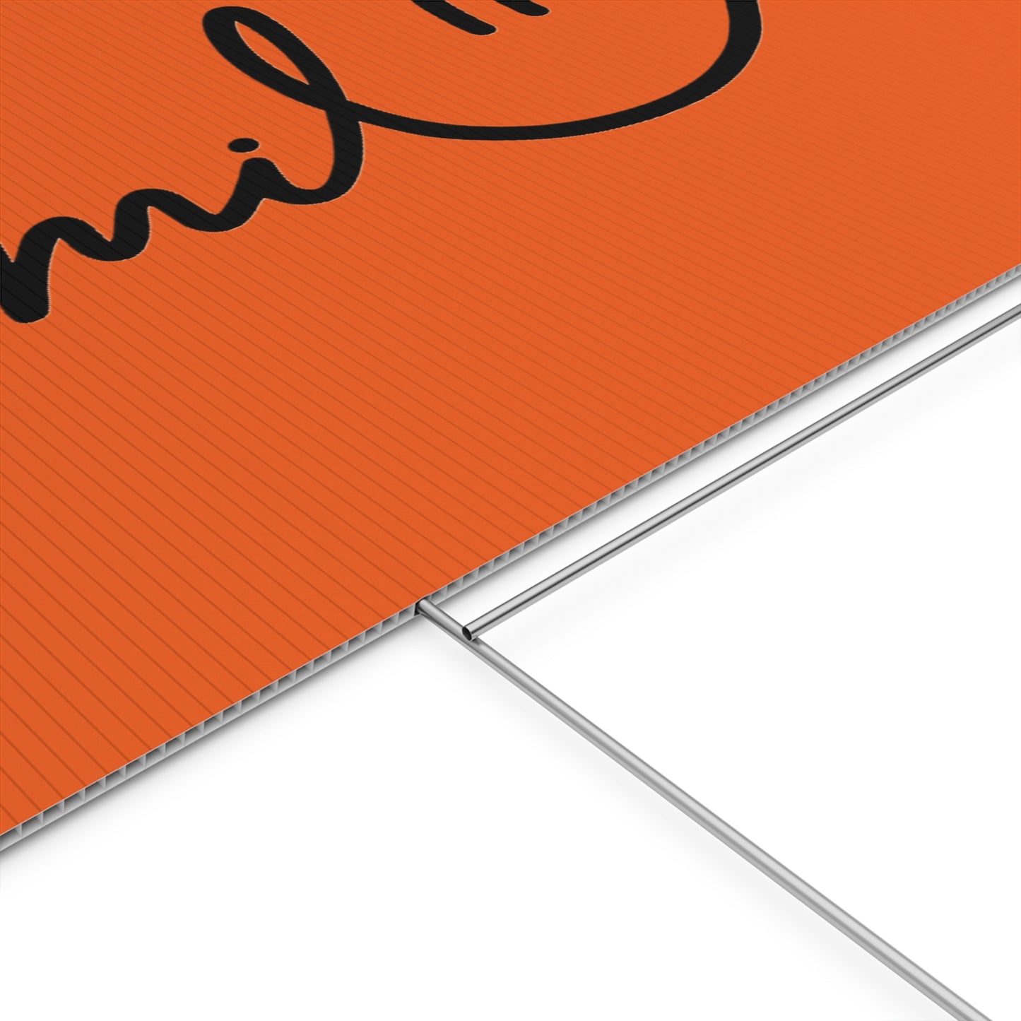 Orange Smile Yard Sign