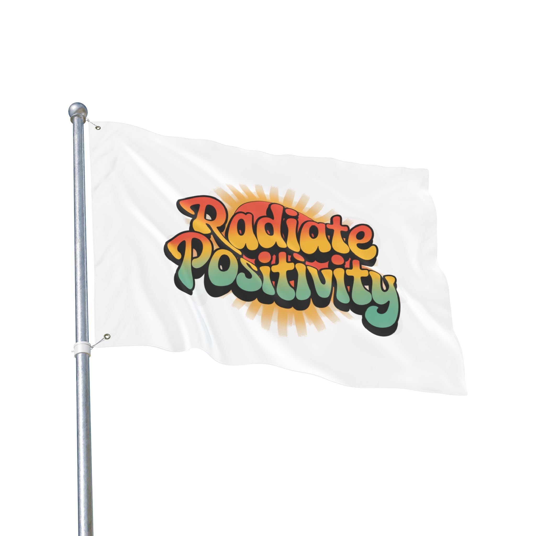 Radiate Positivity Double Sided Flag