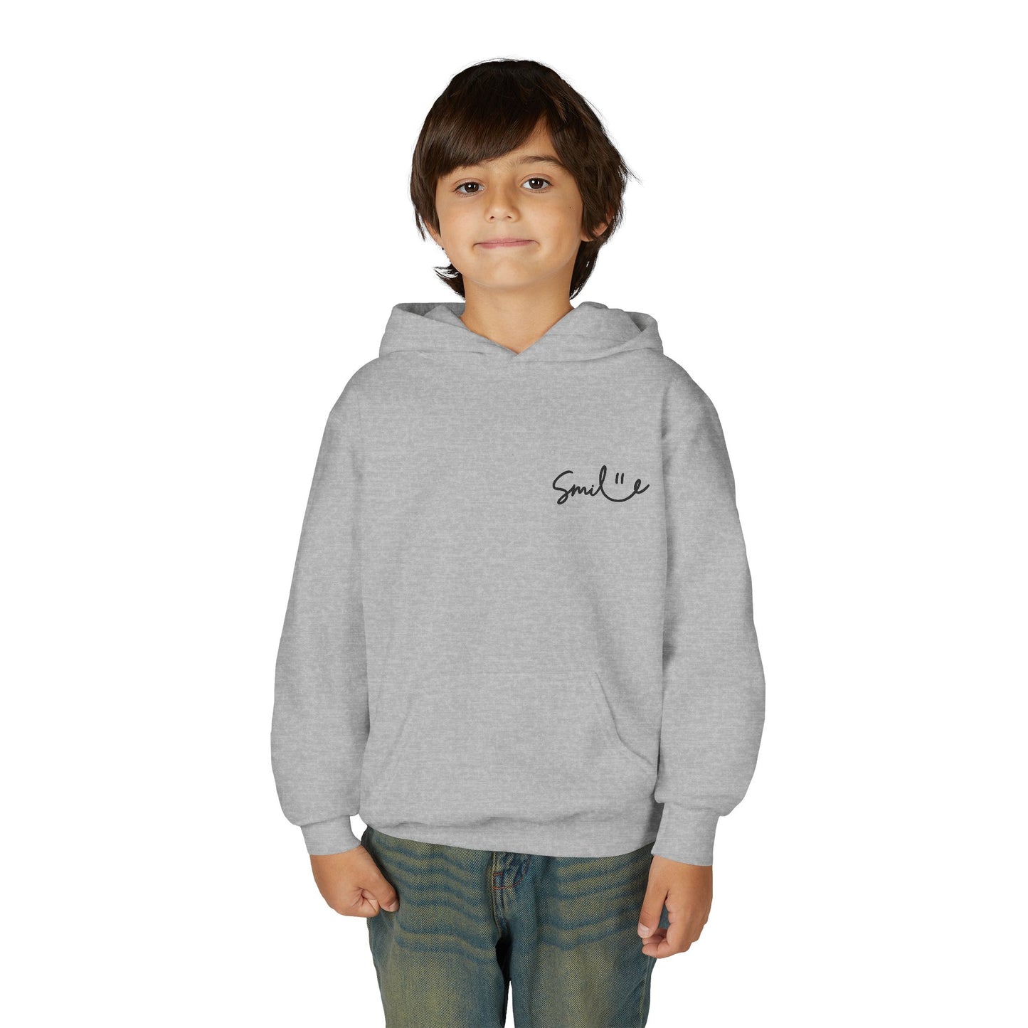Smile Youth Hoodie - Cozy Heavy Blend Sweatshirt for Kids