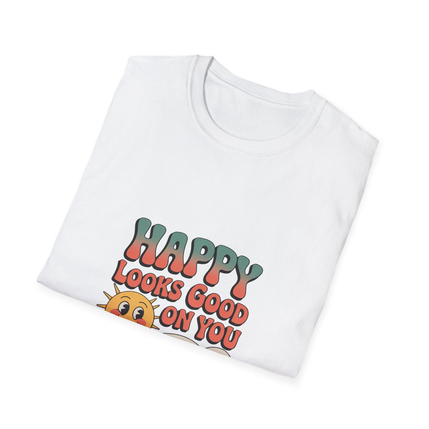 Happy Looks Good On You T-Shirt — Retro Sun Positive Graphic Tee