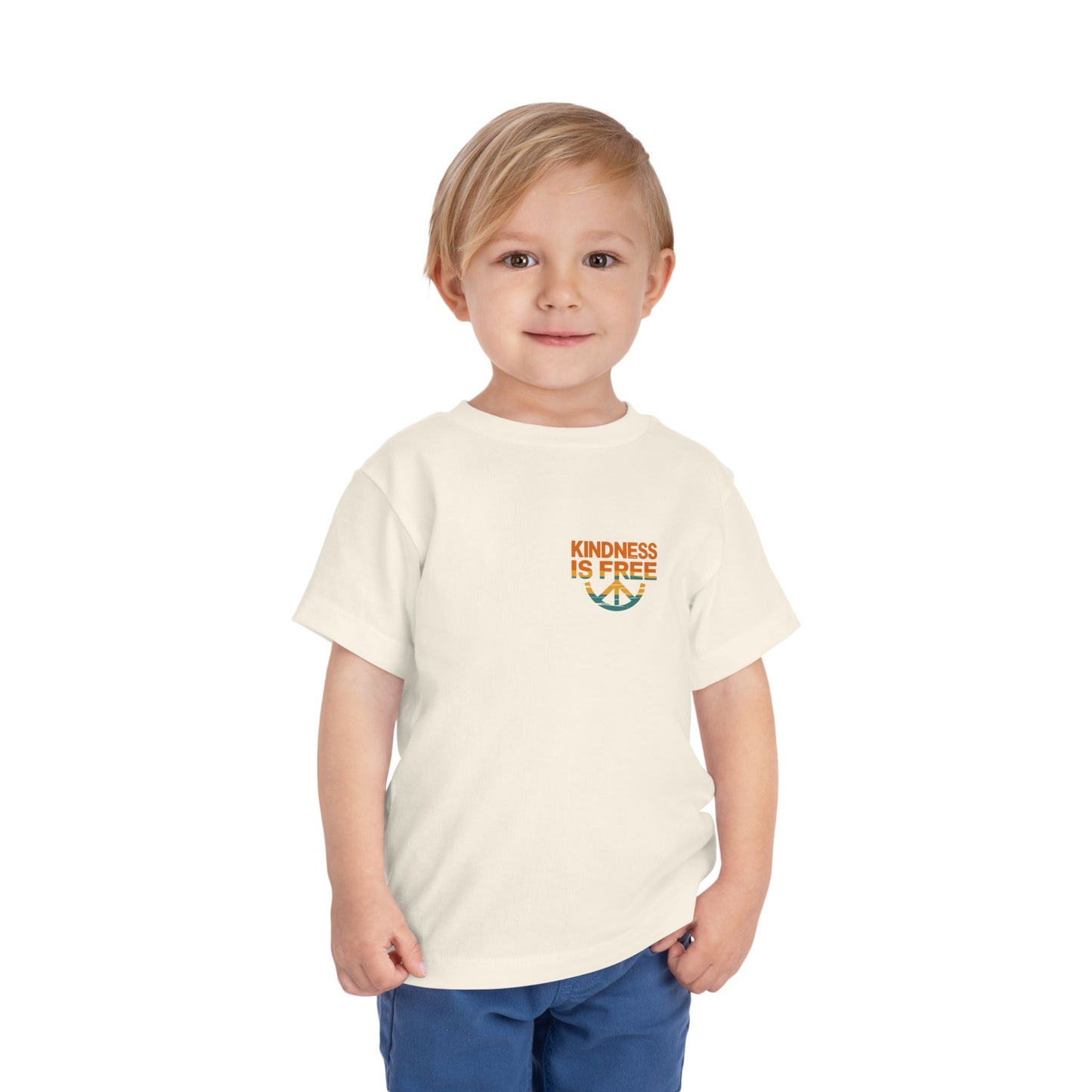 Toddler Short Sleeve Tee - Kindness Is Free Peace Design