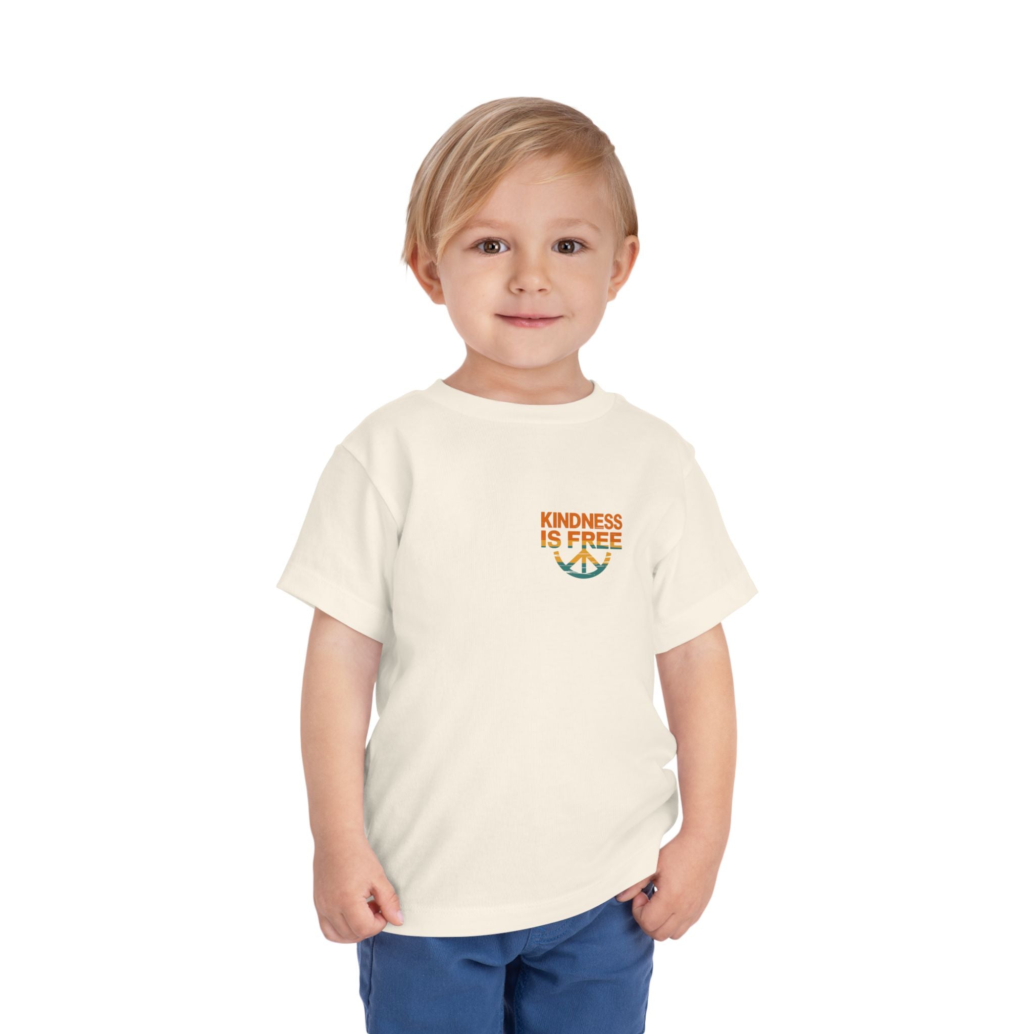 Toddler Short Sleeve Tee - Kindness Is Free Peace Design