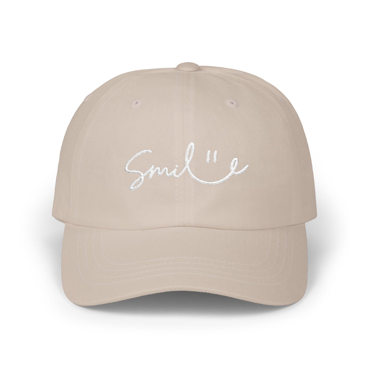 Smile Dad Cap — Embroidered Smile Face Baseball Hat