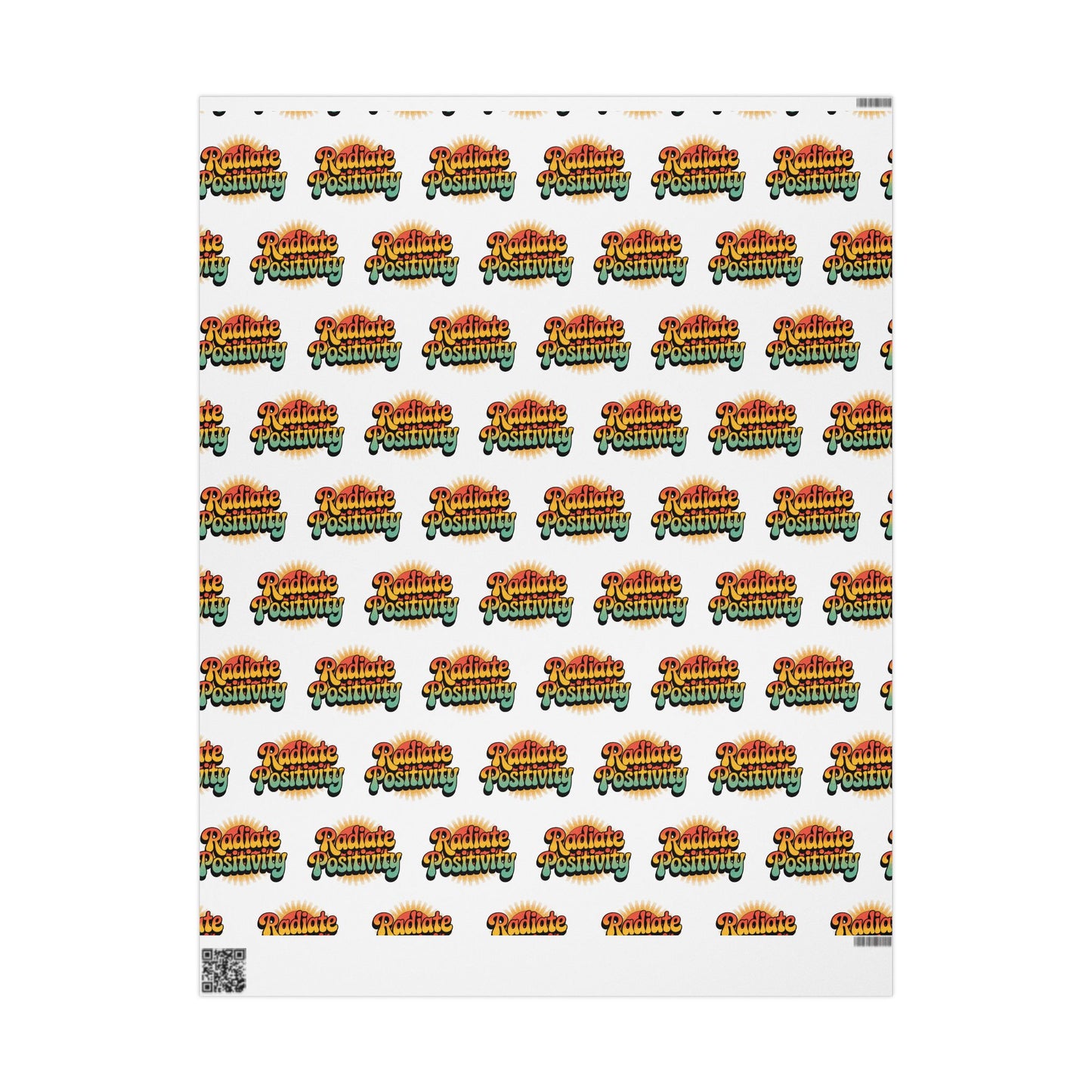 White Radiate Positivity Wrapping Paper for Celebrations