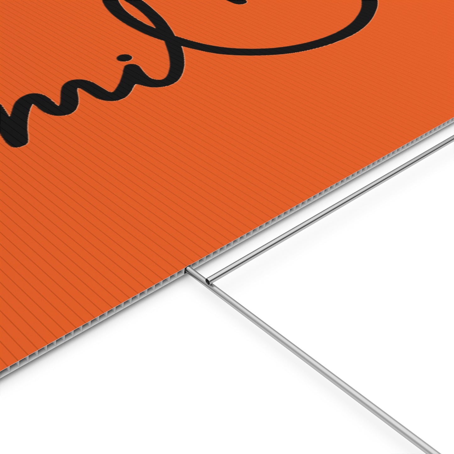 Orange Smile Yard Sign