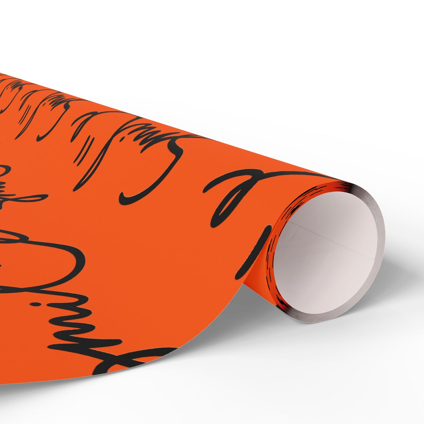 Orange/Black Smile Stylish Gift Wrapping Paper for Any Occasion