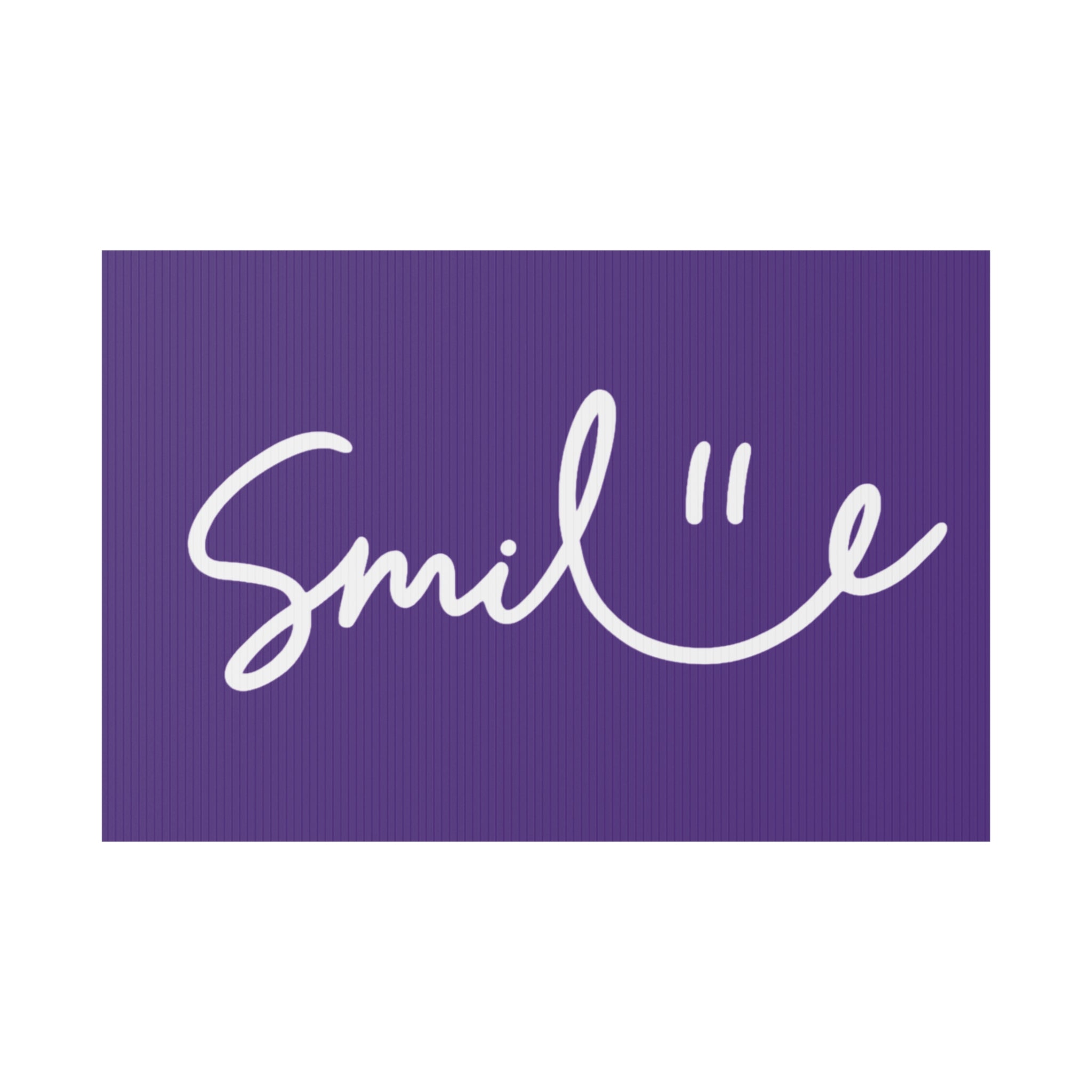 Purple Smile Yard Sign