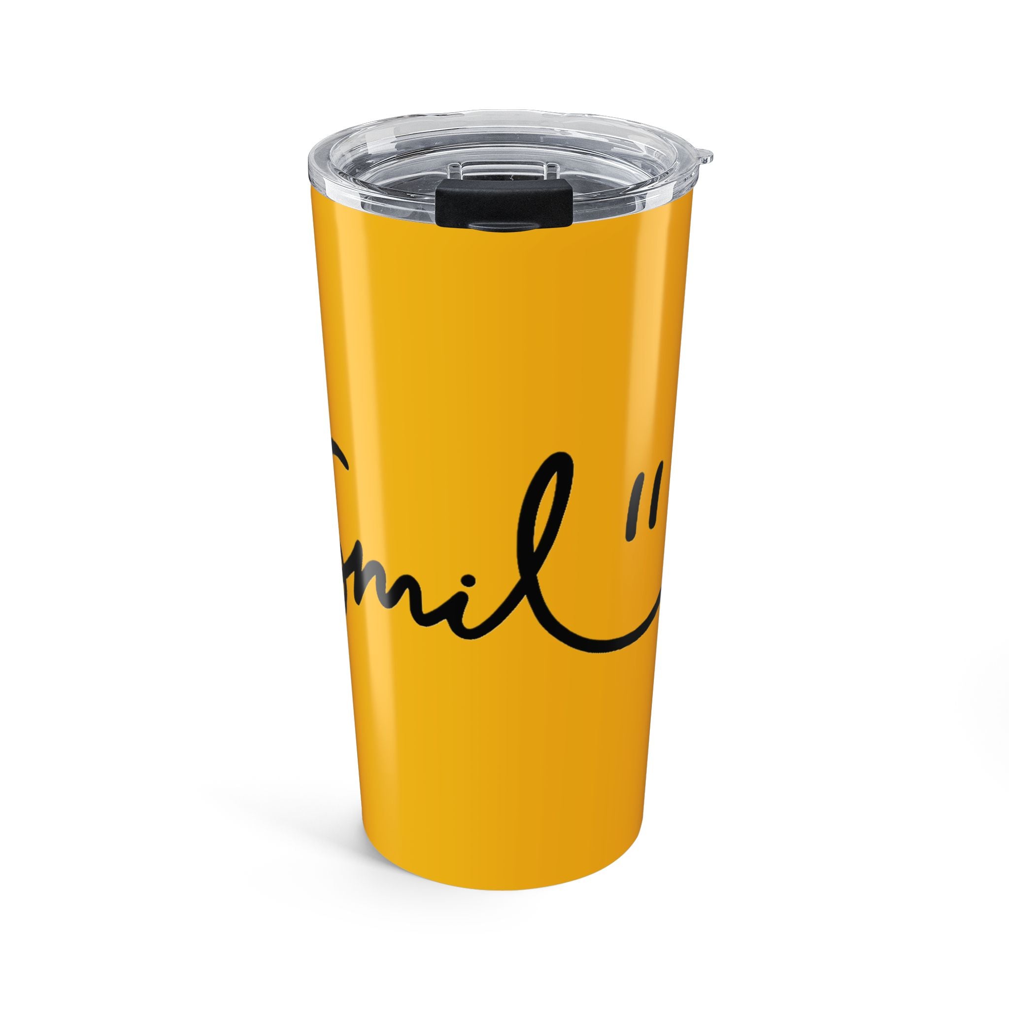 Yellow/Black Smile 20oz Tumbler - Customizable Drinkware for Every Occasion