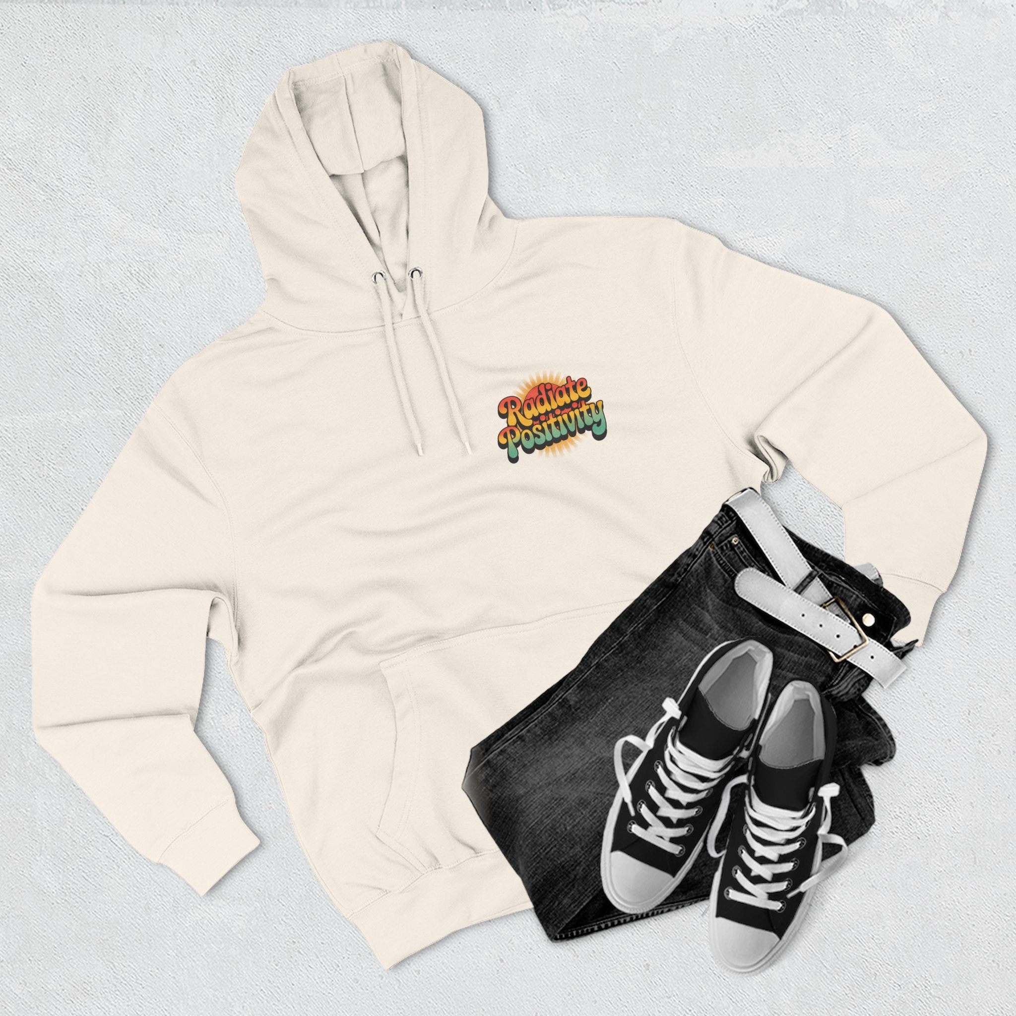 Radiate Positivity Three-Panel Fleece Hoodie