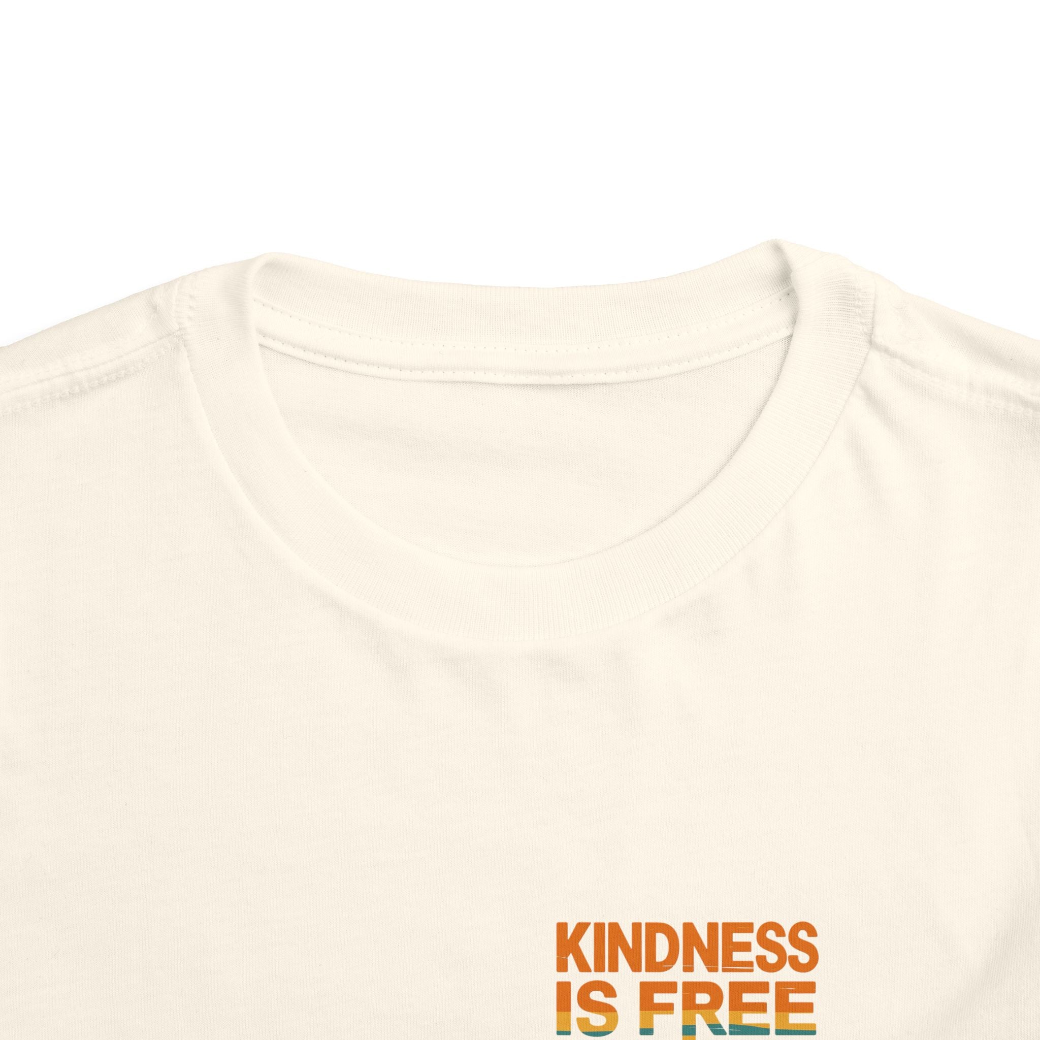 Toddler Short Sleeve Tee - Kindness Is Free Peace Design