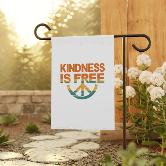 Garden & House Banner - 'Kindness is Free' Peace Sign Décor