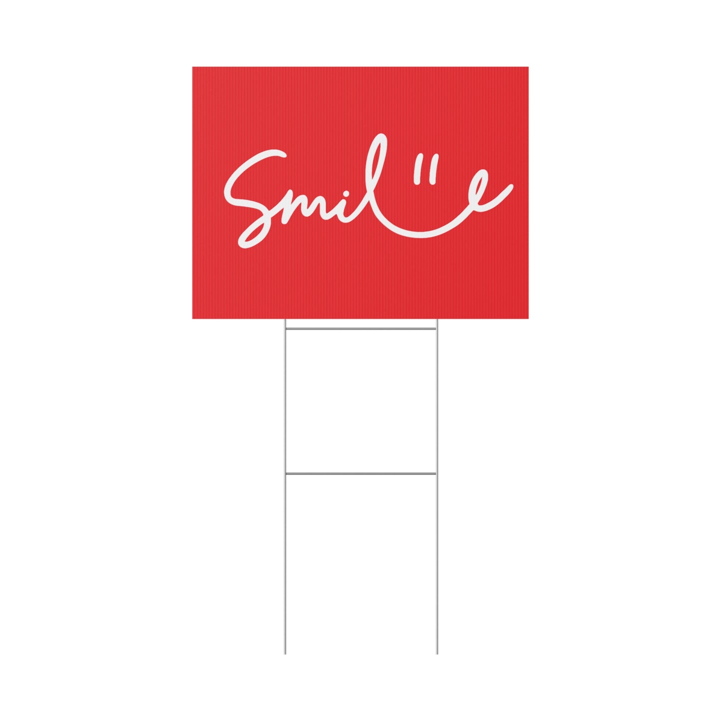 Red Smile Yard Sign